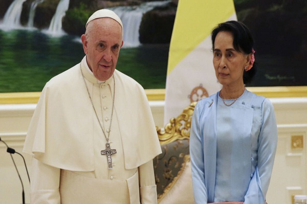 Pope Calls for Unity in Myanmar without Saying ‘Rohingya’